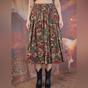 NWT Vintage Azner Reli Italian Wool Pleated Midi Skirt Hudson’s Bay 44